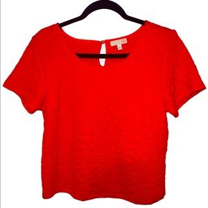 Gianni Bini Orange Cropped Shirt